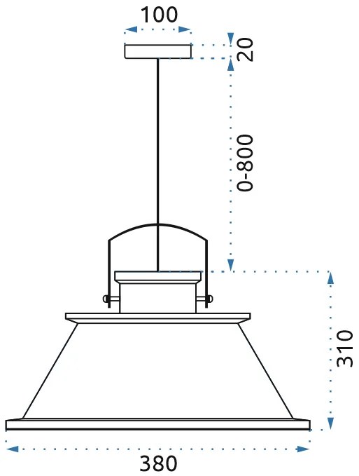 Lampada da soffitto ASTI B Nero/Oro