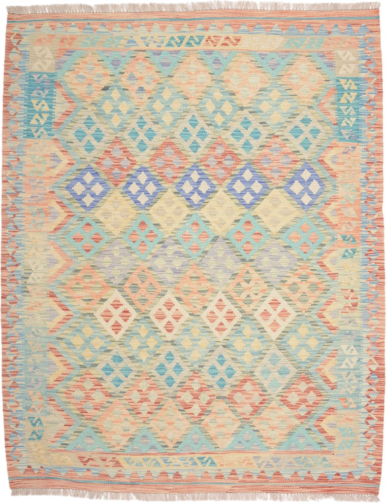 Kilim Tappeto 200x160 (Afghanistan) Annodato A Mano