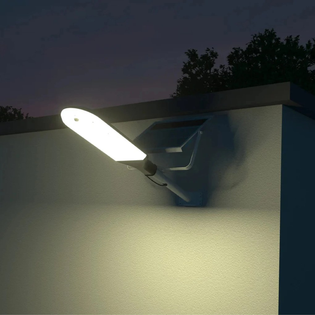 Lampione ad Energia Solare 4800 Lumen con Pannello Fotovoltaico Orientabile