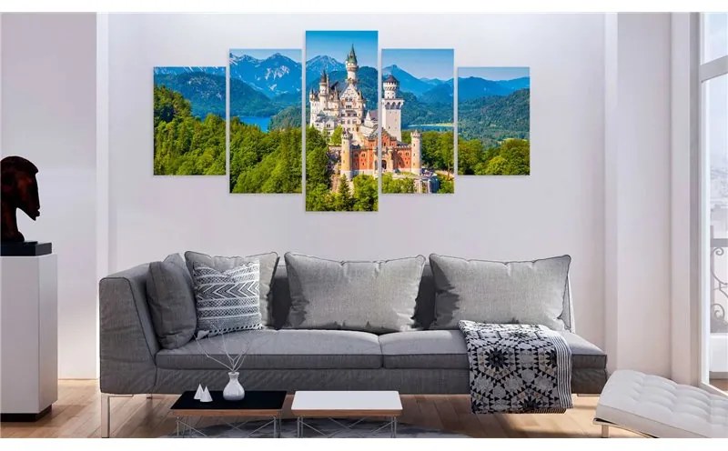 Quadro Neuschwanstein Castle  Colore Beige, Dimensioni e Misure 100x50