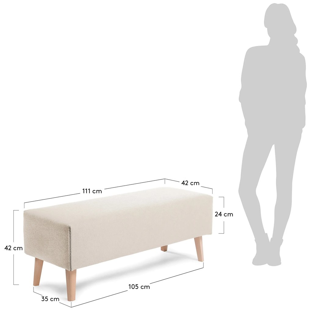 Kave Home - Panca Dyla beige 111 cm