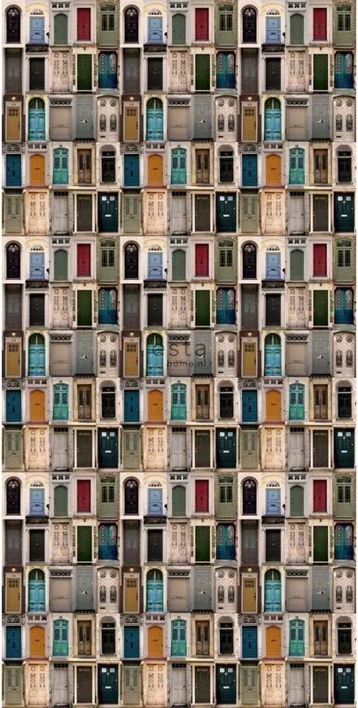 Carta da parati Porte verde, 46.5 cm x 8.37 m