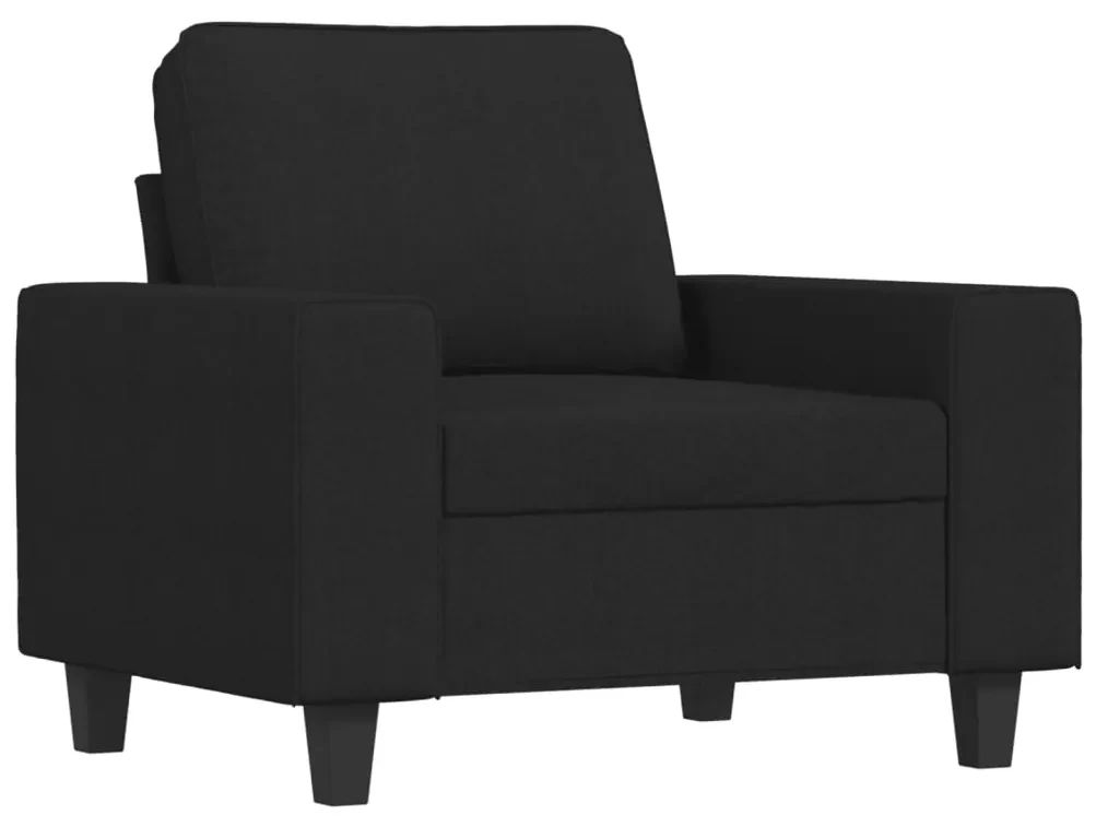 Poltrona nera 60 cm in tessuto