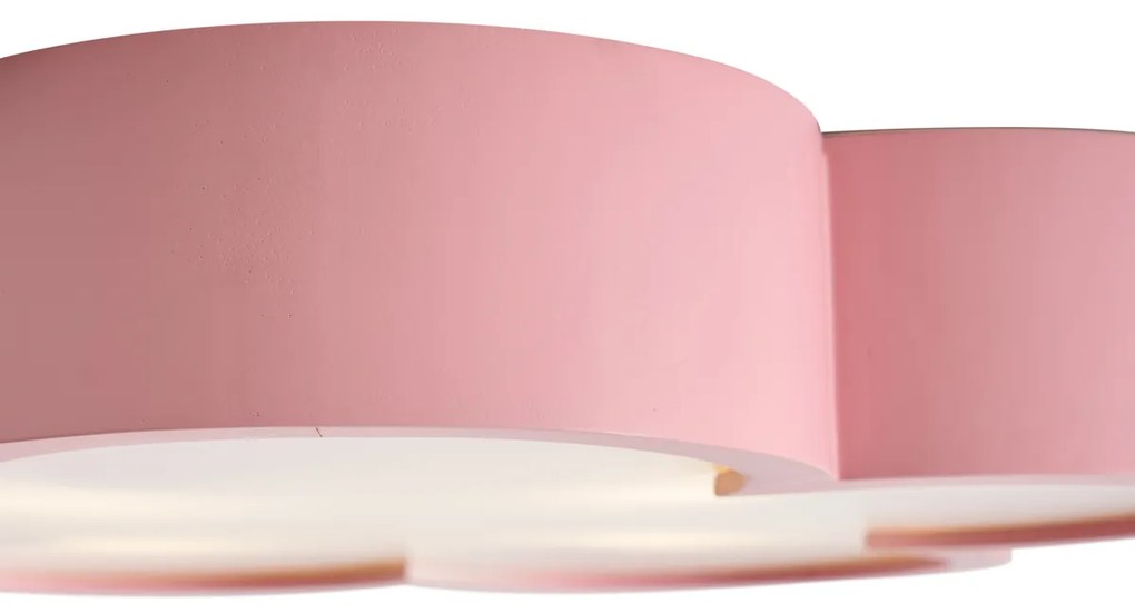 Plafoniera per bambini rosa e bianca - Lucille