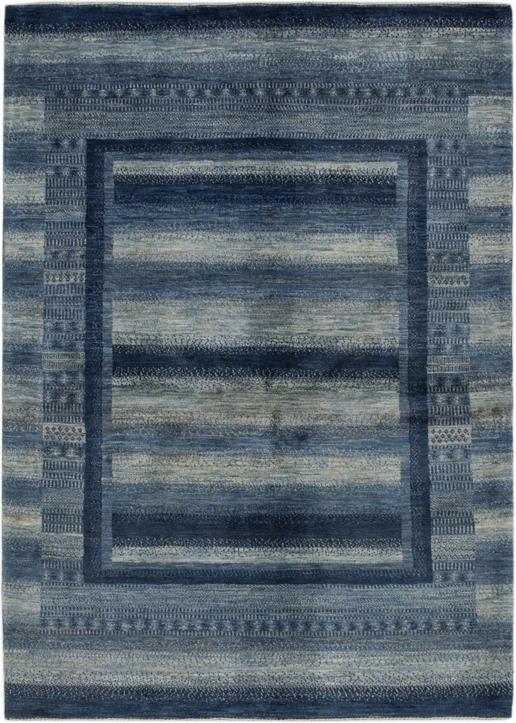 Loribaft Tappeto 210x150 Blu (Iran) Annodato A Mano