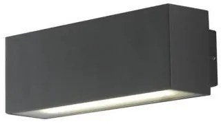 Applique led agera nera in alluminio 2x3w 700lm 4000k ip54 6,5x9x6,...