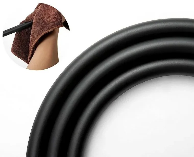 Flessibile doccia nero opaco 150 cm antitorsione in PVC