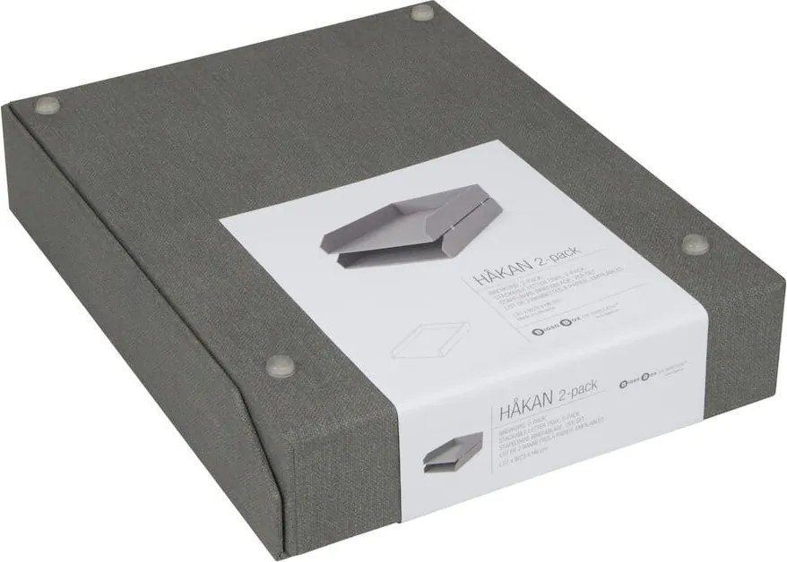 Organizer in cartone per documenti in set da 2 Hakan - Bigso Box of Sweden
