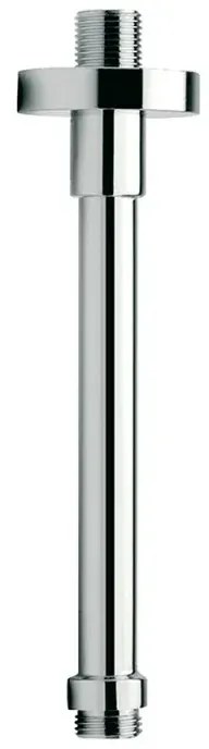 Set doccia con miscelatore, braccio verticale 30 cm e soffione 25cm cromo design tondo
