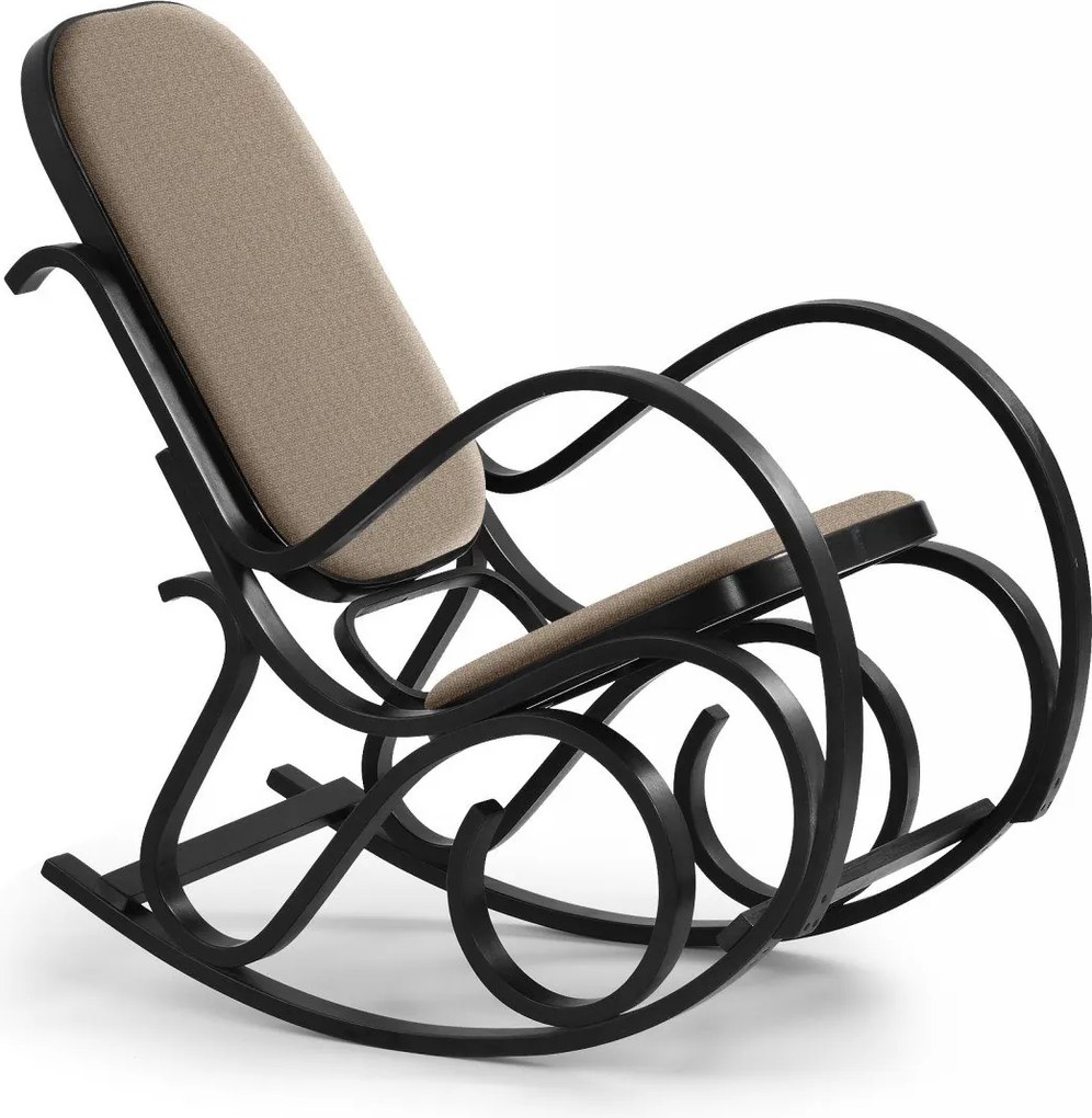 Poltrona a dondolo Max Bis Plus wengé H95 cm