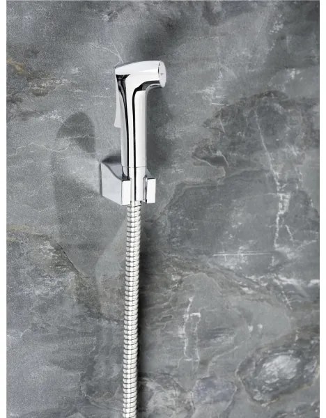 WENKO 23999100 - Set per bidet WATERSAVING SYSTEM 12x7 cm lucido cromo/argento