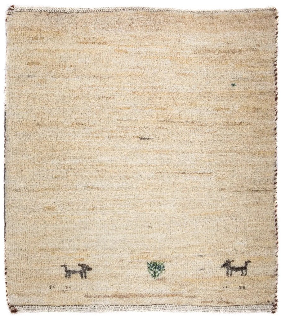 Gabbeh Tappeto 40x50 Beige (Iran) Annodato A Mano