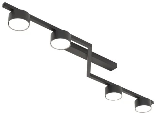 Plafoniera SKAN 4xGX53/12W/230V, nera