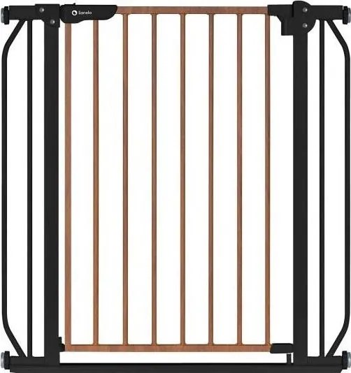Lionelo - Cancello di sicurezza TRUUS SLIM nero/marrone
