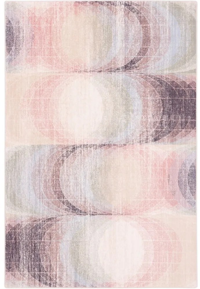 Tappeto in lana rosa chiaro 133x190 cm Kaola - Agnella