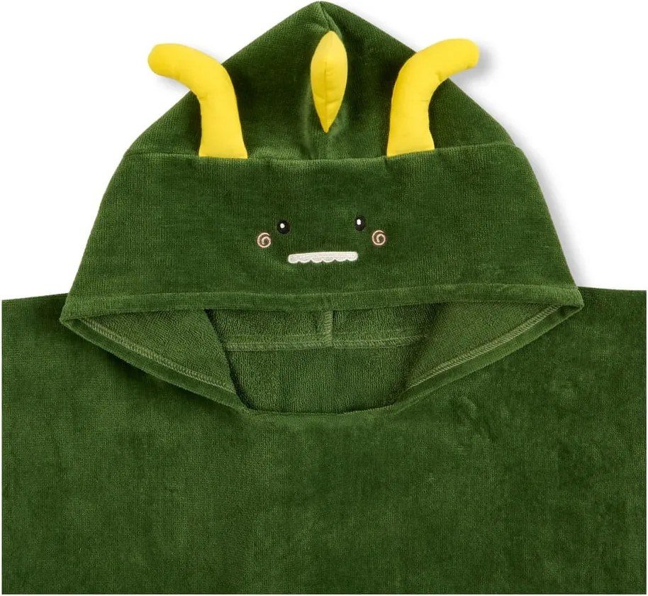Poncho per bambini verde in cotone Joep – Good Morning