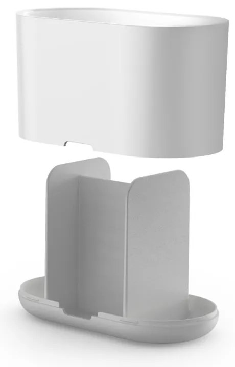 Bicchiere di plastica bianco per spazzolini da denti Duo - Joseph Joseph