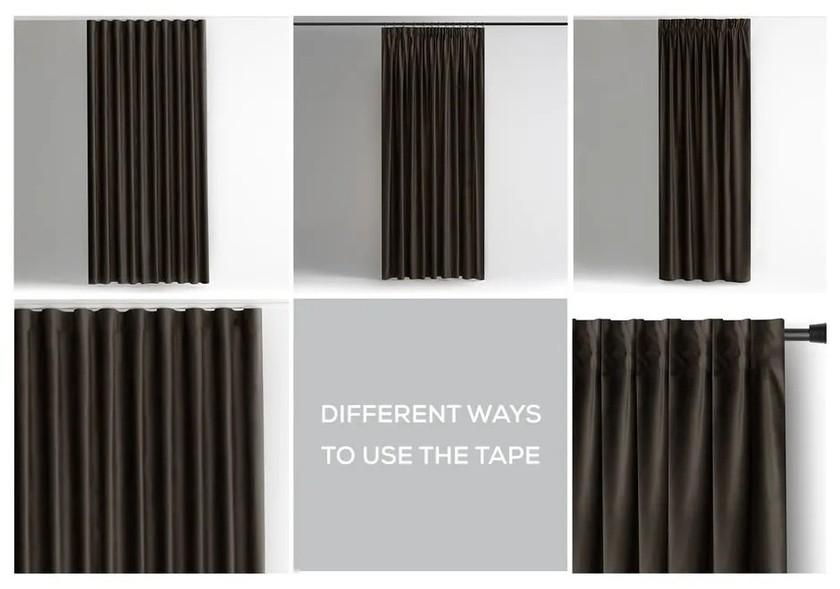 Tenda parzialmente oscurante marrone in velluto 140x270 cm – Restilo