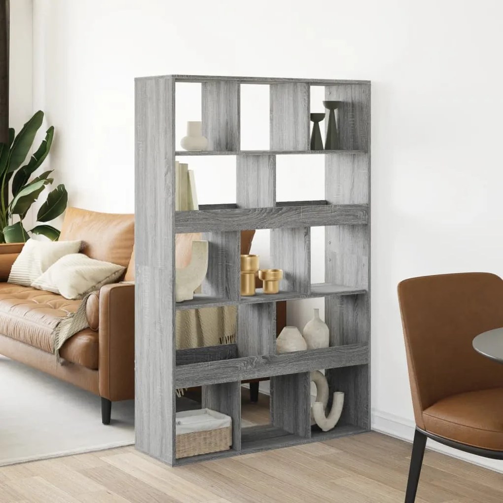 Libreria grigio sonoma 100x33x156,5 cm in truciolato