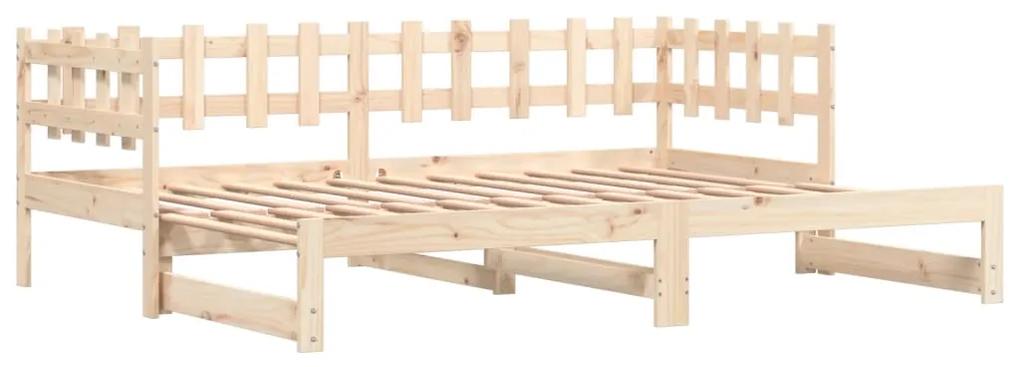 Dormeuse estraibile 2x(90x200) cm legno massello di pino