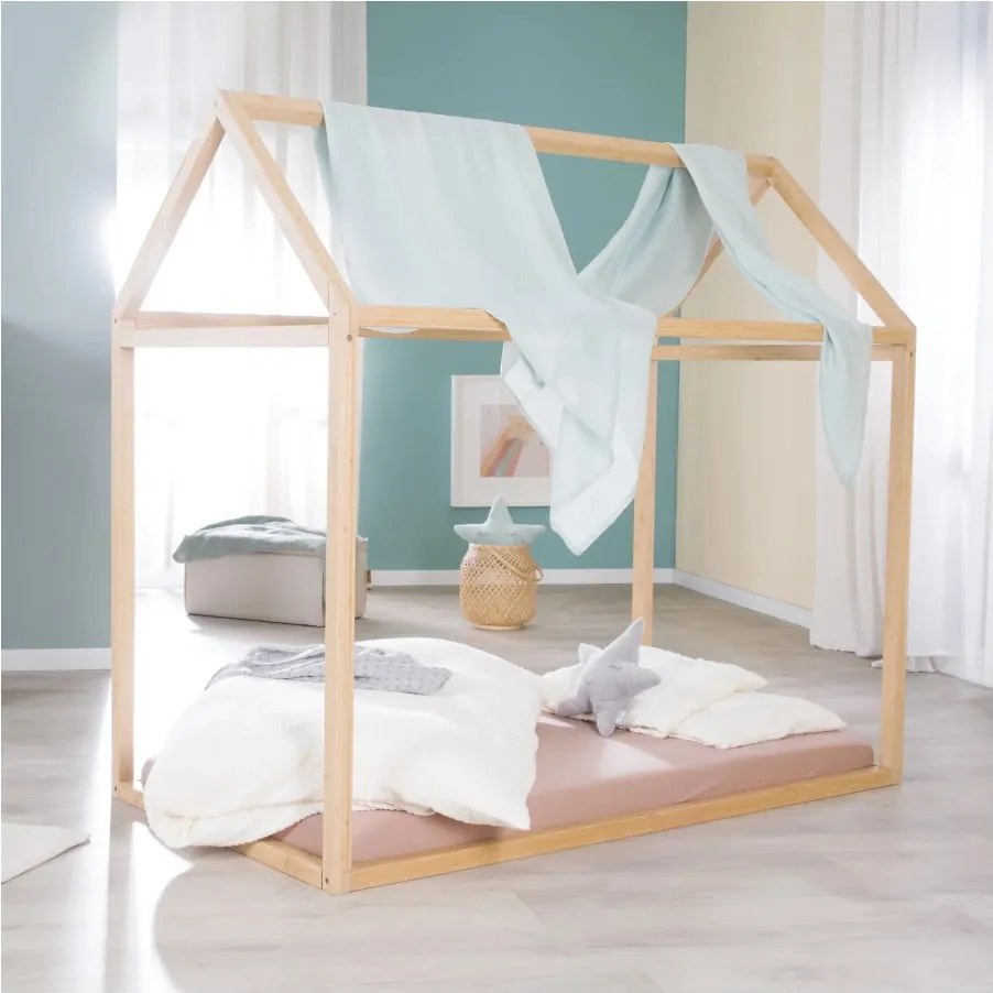 Letto per bambini in colore naturale 70x140 cm Montessori - Roba