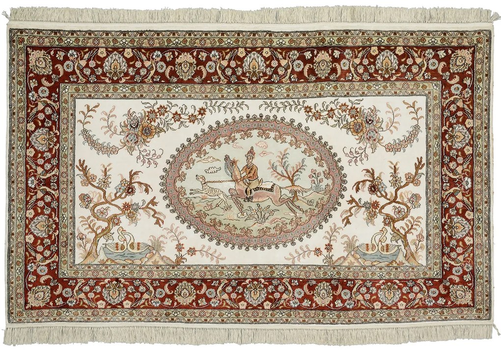 Ghom Tappeto orientale 160x100 Beige (Cina) Annodato A Mano