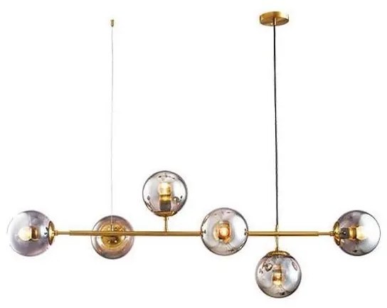 Lampadario a sospensione con filo 6xE27/10W/230V oro