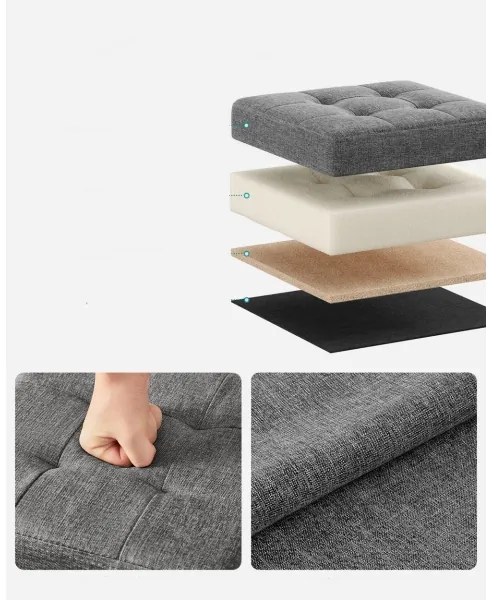 Pouf SULTAN 30x30 cm grigio