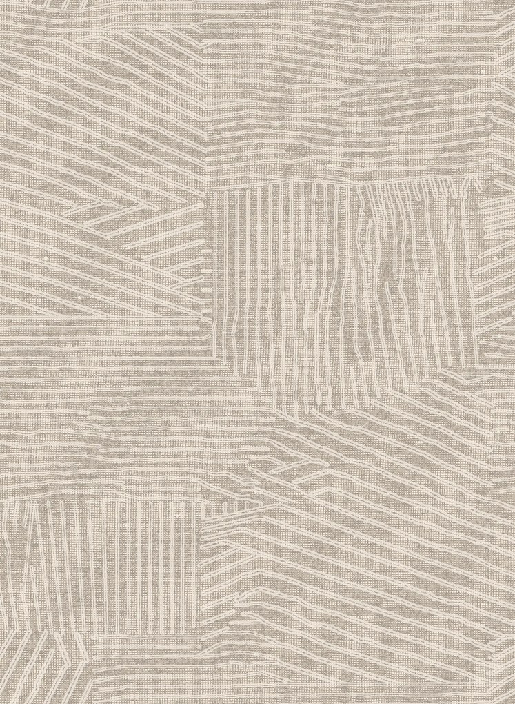 Essentials Carta da parati Furrow - Braun/ Beige