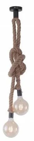 Leuchten Direkt 15482-18 - Lampadario a sospensione con filo ROPE 2xE27/60W/230V