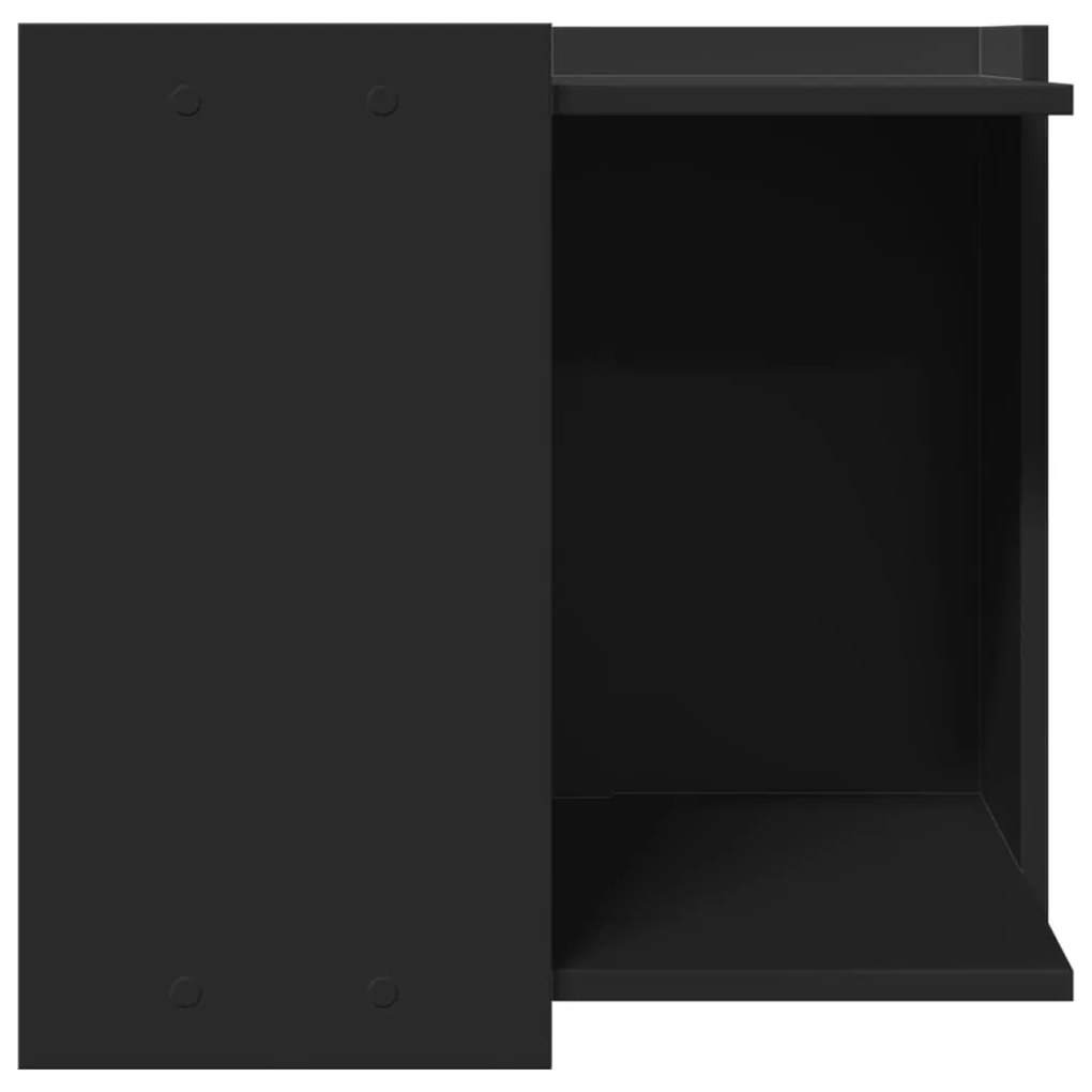Recinto per lettiera per gatti nero 53x53x51 cm in truciolato