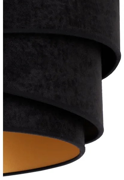 Duolla - Lampadario a sospensione con filo KOBO 1xE27/15W/230V diametro 45 cm nero/oro