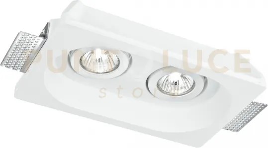 Faretto da incasso in gesso verniciabile morgana orientabile bianco...