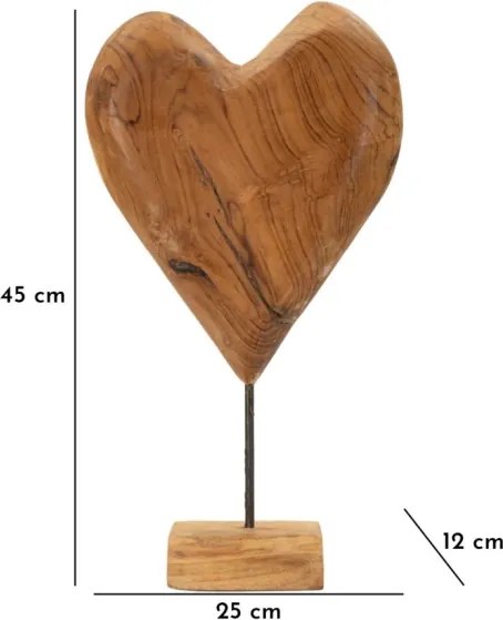 Scultura Dobu In Teak Riciclato Cm 25X12X45 (Pezzi Unici - Non Rip. In Serie)
