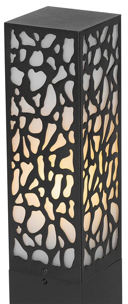 Paletto da giardino moderno nero 90 cm IP44 - Nicole