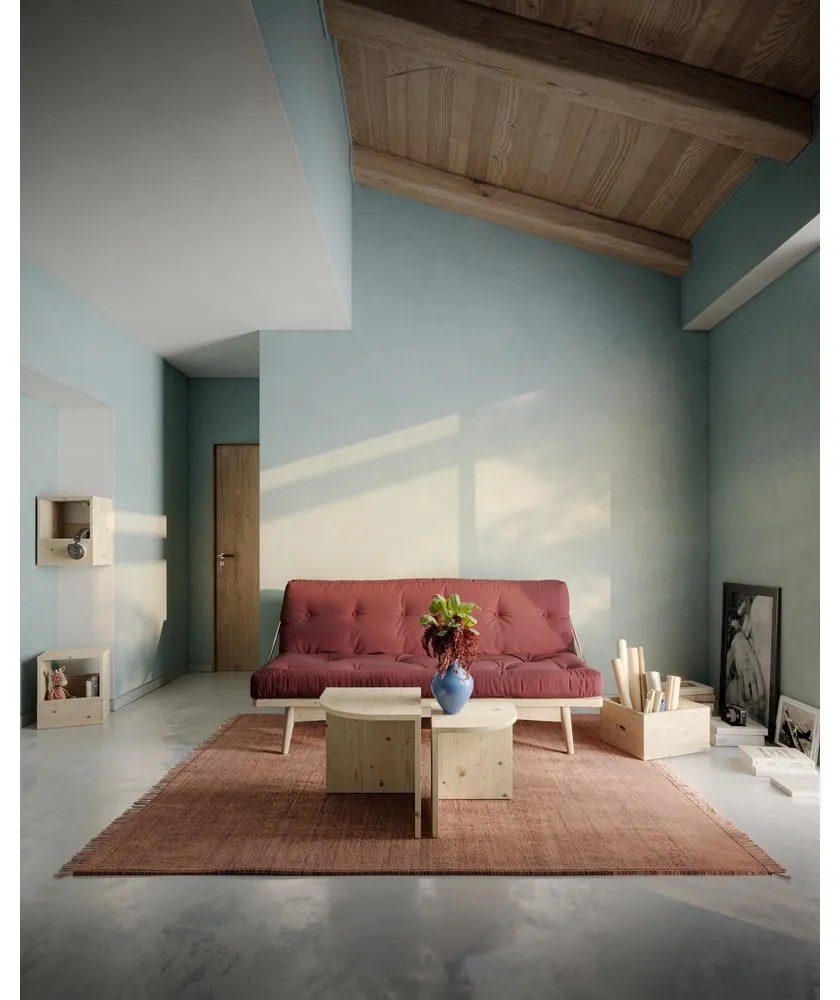 Set di tavolini da salotto di colore naturale in pino massiccio 2 pz Combine – Karup Design