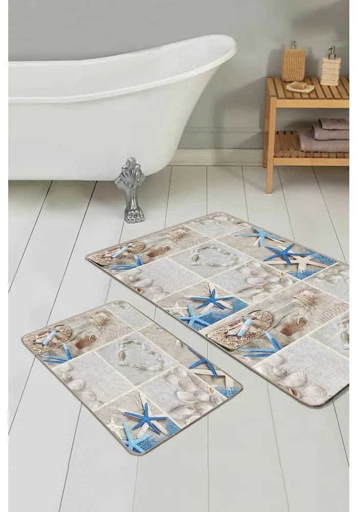Tappeti da bagno beige in set di 2 pezzi 60x100 cm - Mila Home