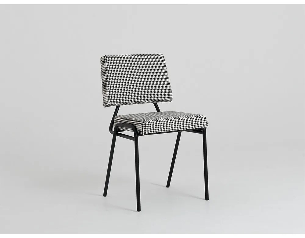 Sedia da pranzo bianca e nera Simple - CustomForm