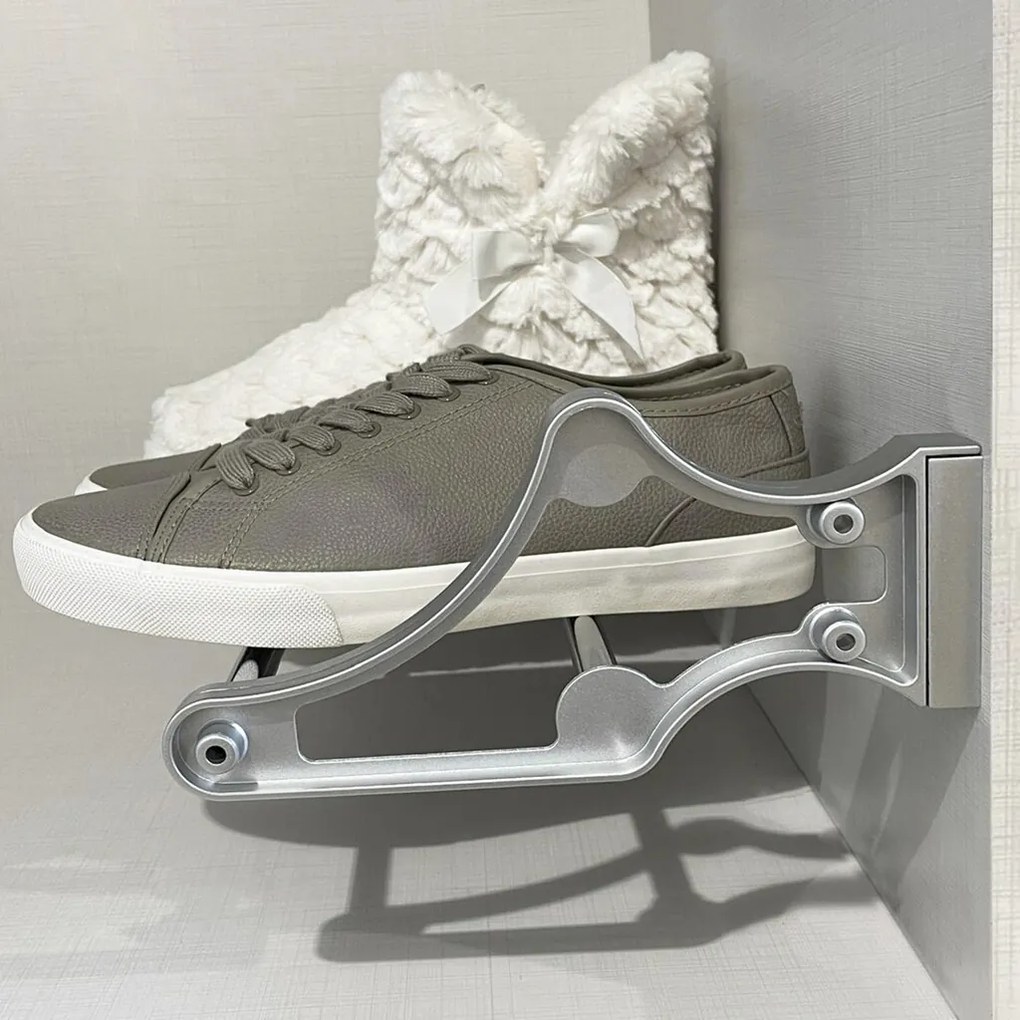 Porta Scarpe Self per Interno Armadio Imballo 1 Pezzo Verniciato Alluminio Acciaio e Emuca...