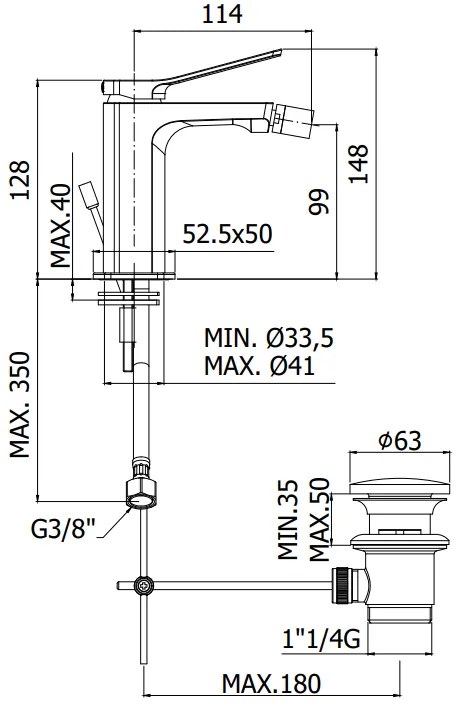 Paffoni Tilt Ti131cr Miscelatore Bidet Senza Sistema Di Scarico Cromo