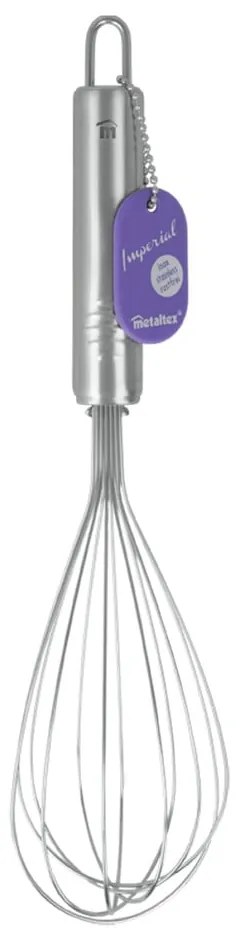 Frusta in acciaio inox, lunghezza 28 cm Imperial - Metaltex