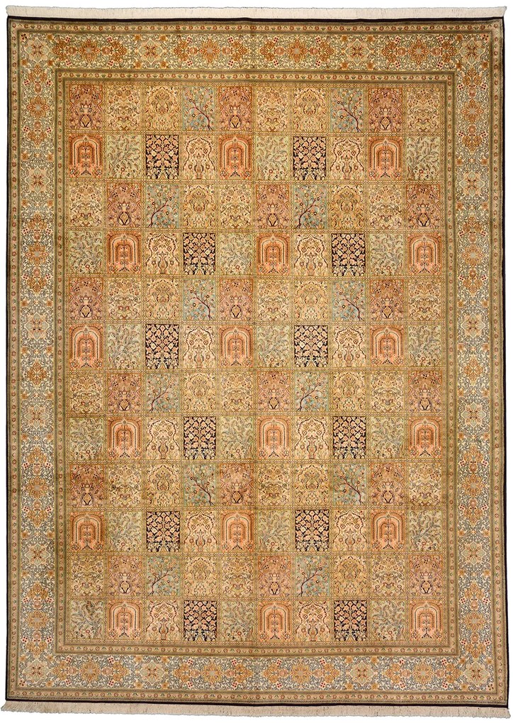 Cashmere Silk Tappeto 250 x 340 Beige (Indian) Annodato A Mano