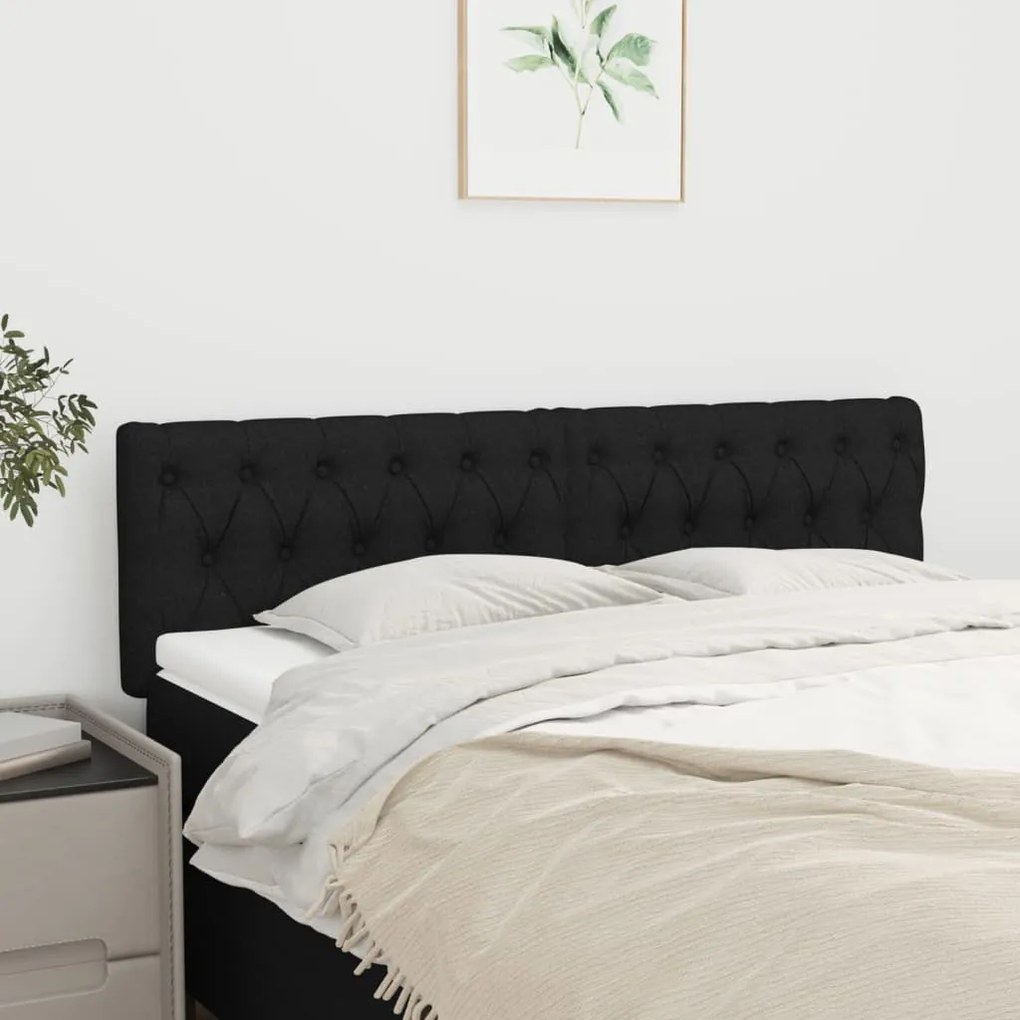 Testiera 2 Pz Nera 80 X 7 X 78/88 Cm İn Tessuto /