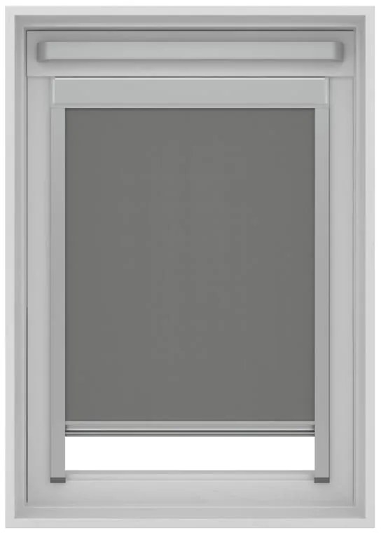 Tenda a rullo oscurante cordless Lucernario Oslo grigio 118x118 cm