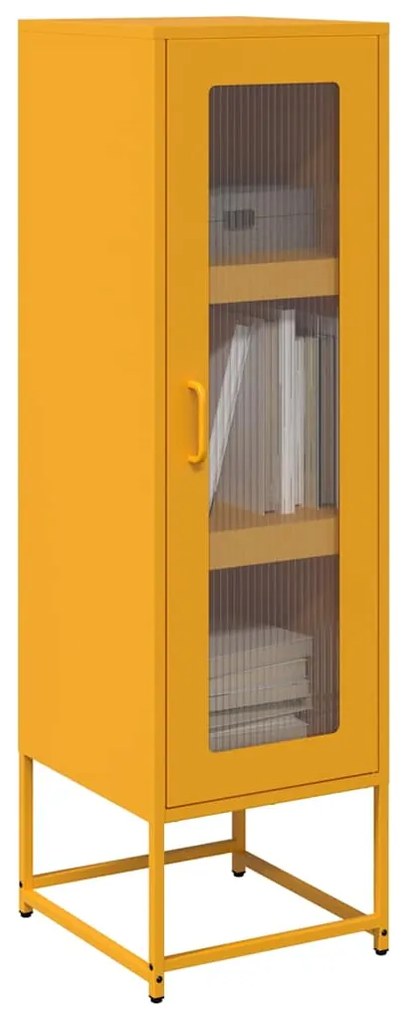 Credenza Giallo Senape 36x39x123 Acciaio Laminato Freddo /