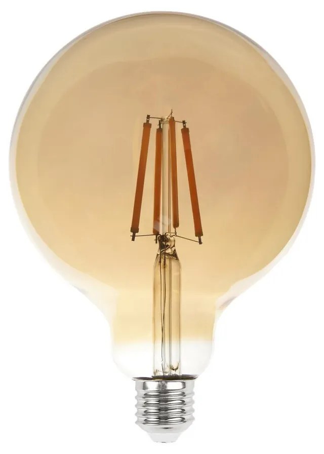 Lampada LED E27 8W a Filamento Ambrata Dimmerabile - G125 Colore Bianco Caldo 2.500K