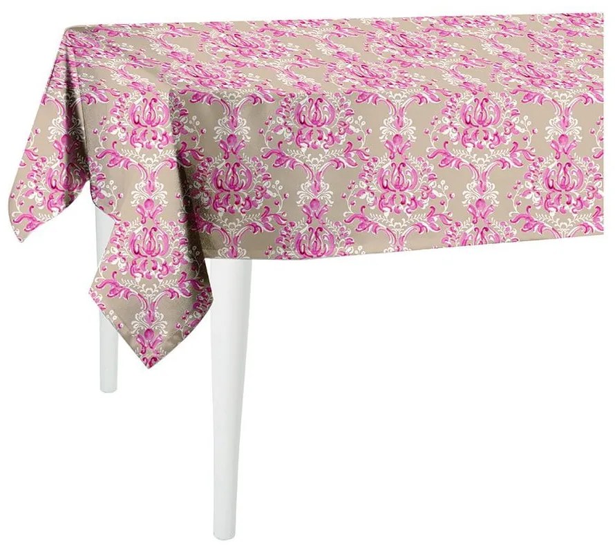 Tovaglia beige e rosa Farfalle, 300 x 140 cm Honey - Mike &amp; Co. NEW YORK