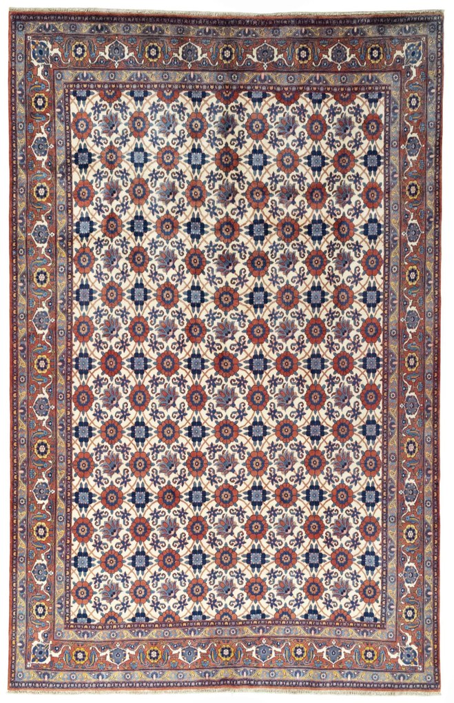Veramin Tappeto 330x210 Beige (Iran) Annodato A Mano