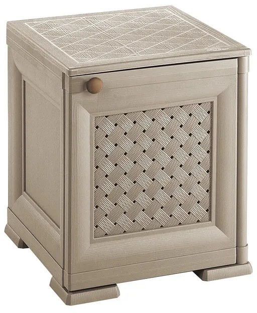 Comodino beige L 40 x H 46 x P 47 cm