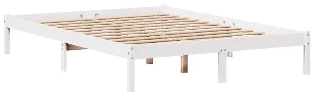 Letto libreria senza materasso bianco 150x200 cm legno di pino